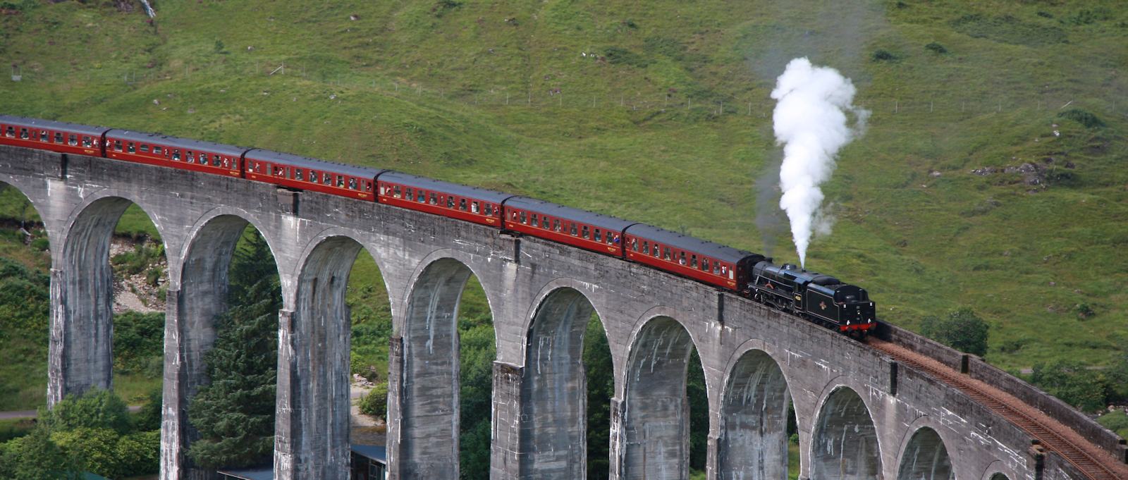 Jacobite steam train, Scottish Highlands